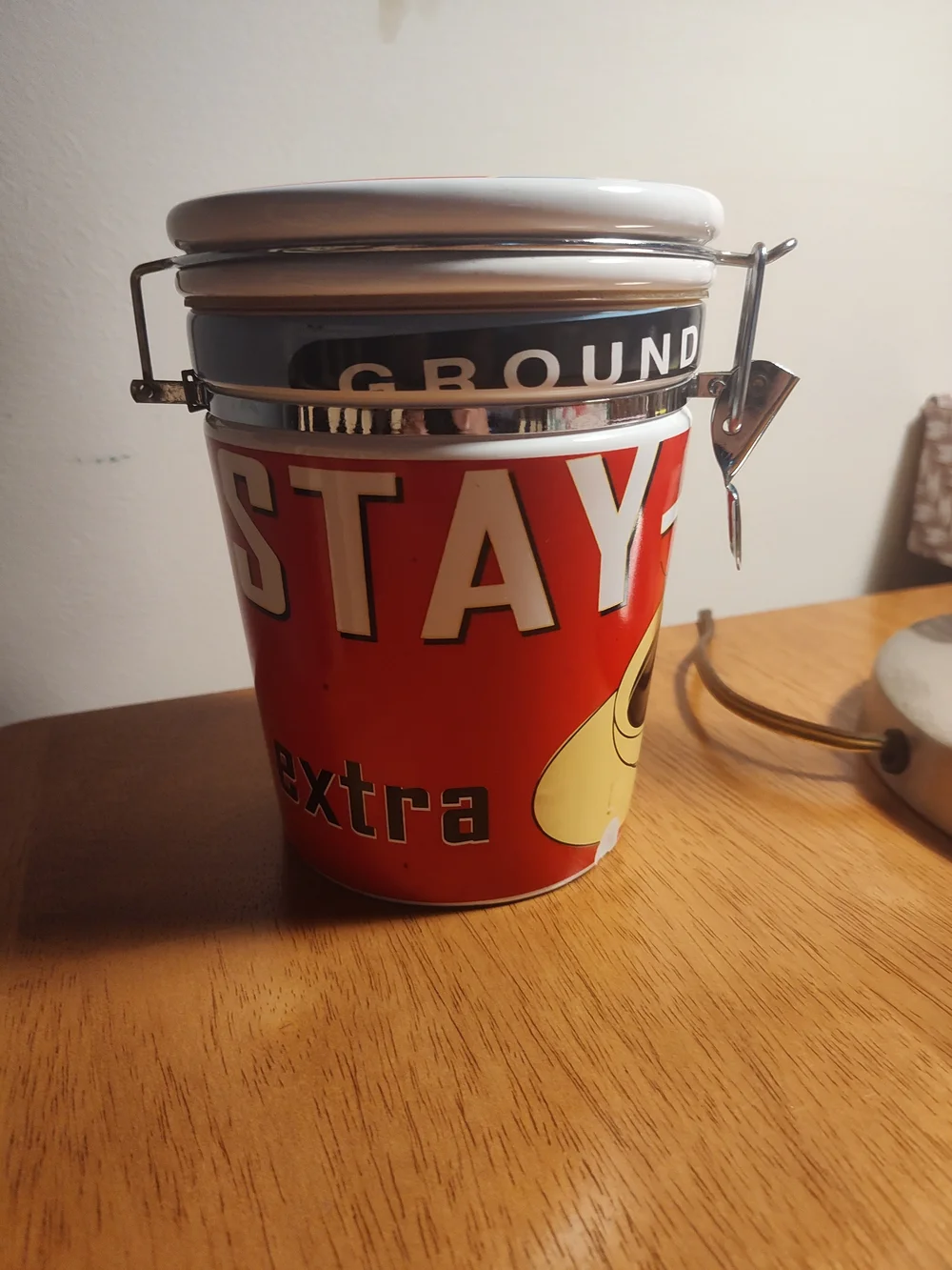 Stay Extra Red Airtight Coffee Canister - Unbranded
